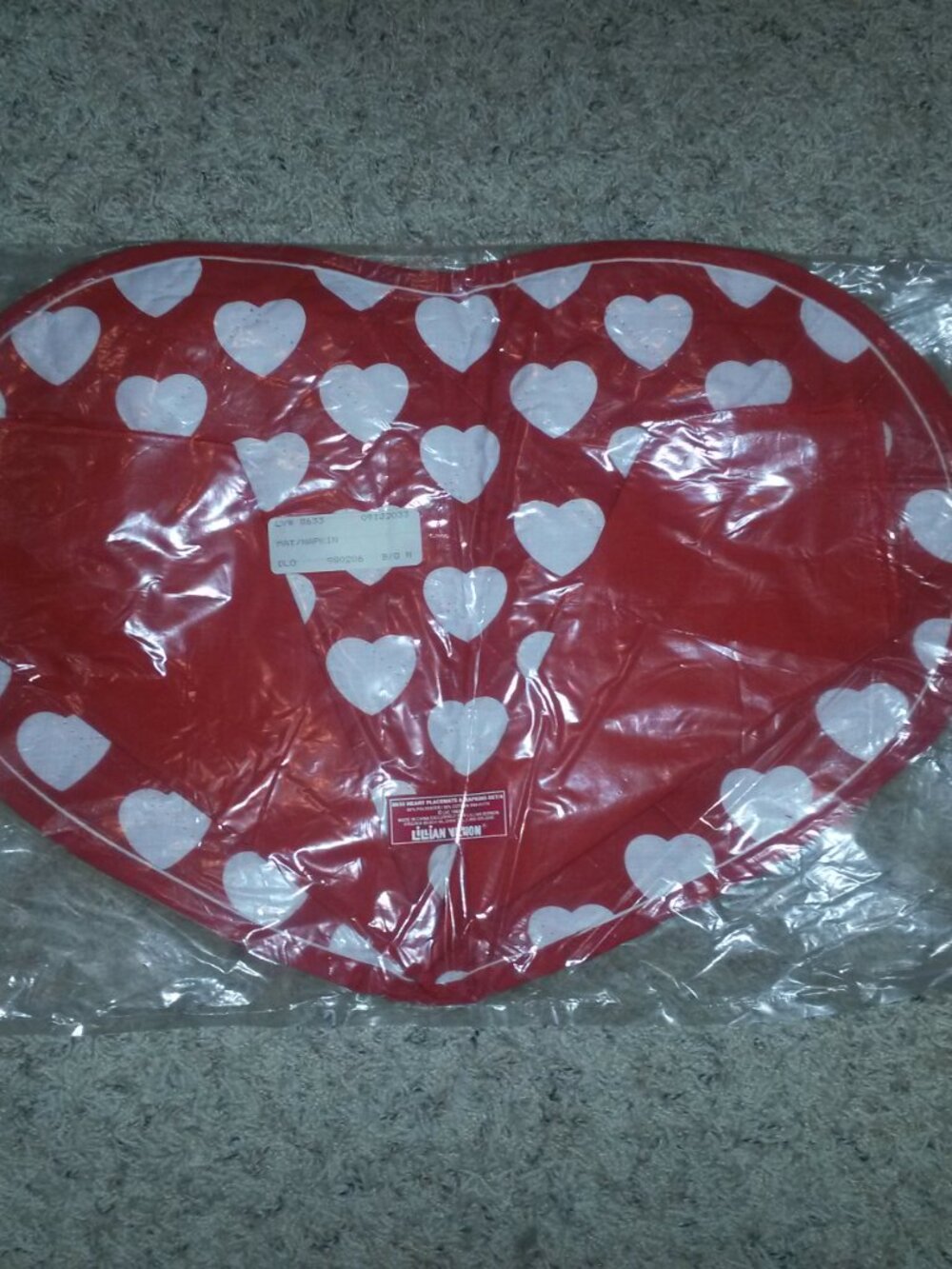 Heart Place mats, Napkins & Napkin Rings..set of 4...BRAND NEW